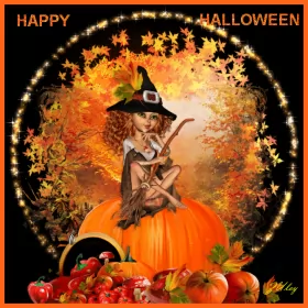 Открытки на хэллоуин Открытки гиф хэллоуин,открытки мерцающие,анимация на хэллоуин,осень,ведьма