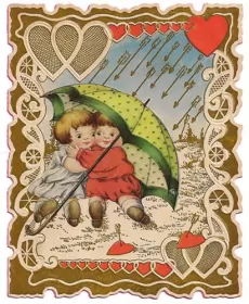 Открытки день влюблённых ретро Открытка картинка с днём влюблённых 14 февраля ,день св.Валентина ретро