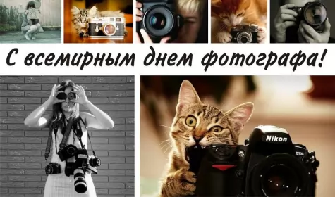 Открытки на день фотографа Открытка картинка день фотографа,праздником день фотографа. 