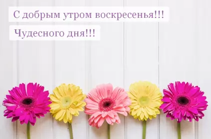Доброе утро дни недели Открытка с добрым утром воскресенья,с добрым воскресным утром