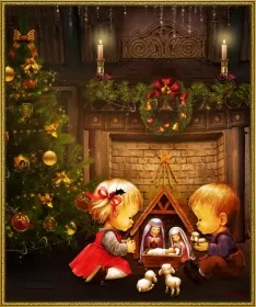 Открытки сочельник Открытка картинка рождественская с рождественским сочельником