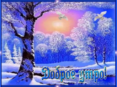 Открытки с добрым морозным утром Открытка картинка с морозным добрым утром,зимнее доброе утро