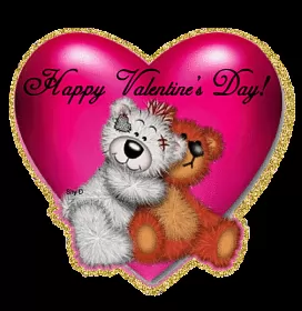 Открытки Valentines Day Открытка картинка valentines day день святого валентина 14 февраля,мишки