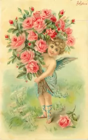 Открытки день влюблённых ретро Открытка картинка с днём влюблённых 14 февраля ,день св.Валентина ретро