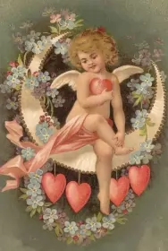 Открытки день влюблённых ретро Открытка картинка с днём влюблённых 14 февраля ,день св.Валентина ретро