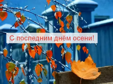 Открытки с последним днём осени Открытка с последним днём осени,последий осенний день ,конец осени