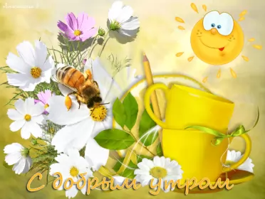 Доброе летнее утро Открытка гиф с добрым летним утром,пожелания доброго утра лета