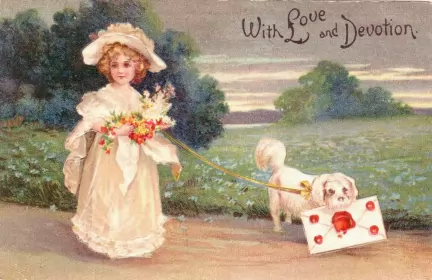 Открытки день влюблённых ретро Открытка картинка с днём влюблённых 14 февраля ,день св.Валентина ретро