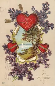 Открытки день влюблённых ретро Открытка картинка с днём влюблённых 14 февраля ,день св.Валентина ретро