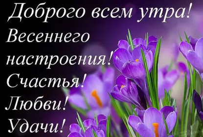 Доброе весеннее утро Открытка доброе весеннее утро,с добрым весенним утром,весеннее утро