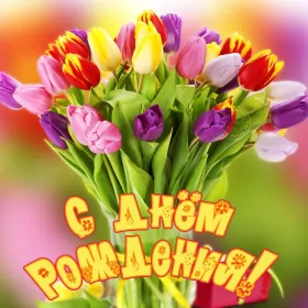 Открытки картинки с днём рождения! Открытка картинка яркая с поздравлениями с днём рождения