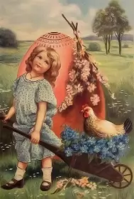 Открытки пасха ретро Картинка открытка с пасхой,на пасху ретро,ретро стиль с пасхой