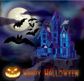 Открытки на хэллоуин Открытка с праздником хэллоуин,поздравления на хэллоуин,с хэллоуином,летучие мыши