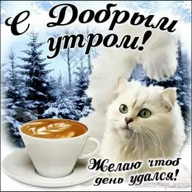 Открытки с добрым морозным утром Открытка картинка с морозным добрым утром,зимнее доброе утро