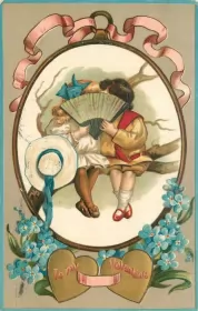 Открытки день влюблённых ретро Открытка картинка с днём влюблённых 14 февраля ,день св.Валентина ретро