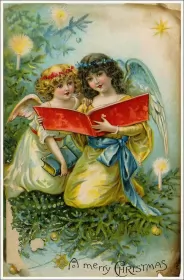 Открытки ретро Merry Christmas Открытки картинки ретро merry christmas ретро стиль с рождеством,два ангела