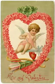 Открытки день влюблённых ретро Открытка картинка с днём влюблённых 14 февраля ,день св.Валентина ретро