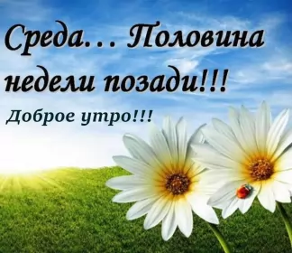Доброе утро дни недели Открытка с пожеланиями доброго утра среды,с  добрым утром среда.