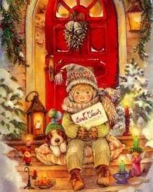 Открытка картинка merry christmas,с рождеством,мальчик и щенок Открытка картинка открытки картинки на рождество,Merry Christmas с рождеством на английском языке,красивая рождественская открытка картинка merry christmas скачать